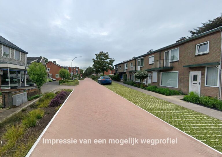 Impressie van een mogelijk wegprofiel - Wijk Noord Hengelo